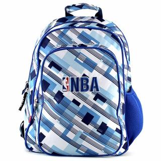 Studentský batoh NBA, modré pruhy a kostky