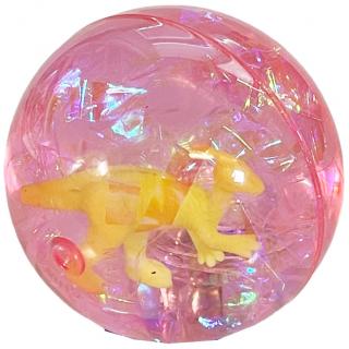Super Duper svítící skákající míček dino 6 cm Barva: Růžový