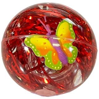 Super Duper svítící skákající míček motýl 6 cm Barva: Červený