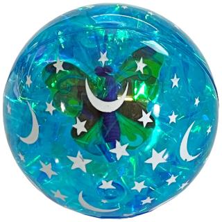Super Duper svítící skákající míček motýl 6 cm Barva: Modrý