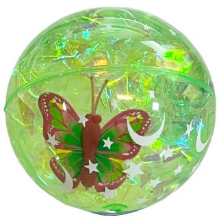 Super Duper svítící skákající míček motýl 6 cm Barva: Zelený
