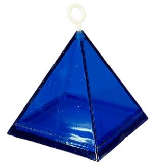 Těžítko na balónky pyramida modrá
