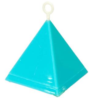 Těžítko na balónky pyramida tyrkysová