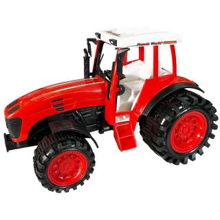 Traktor na setrvačník 25 cm červený