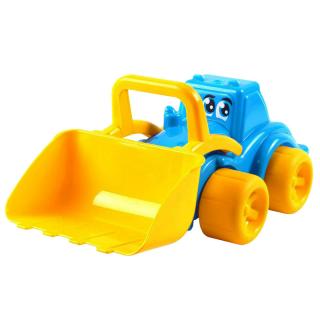 Veselý traktor Maxík s nakladačem modrý