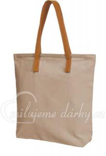 bavlněná nákupní nebo plážová taška šedá s velurovými držadly