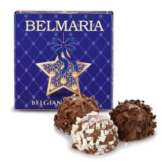 Belgické pralinky v modrém vánočním dárkovém balení, 50 g