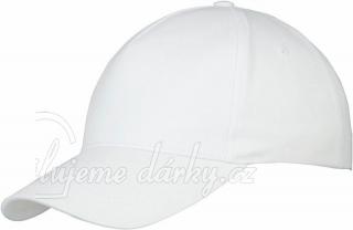 bílá pětidílná čepice s nízkým profilem (Při objednání je daná cena vázána na minimální odběr.)