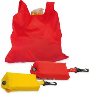 červená nákupní taška SHOPPER v sáčku s karabinou