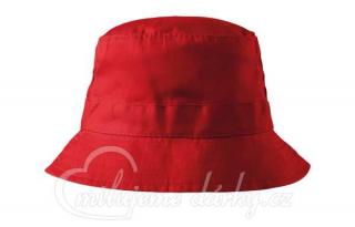 Červený pevný bavlněný plátěný klobouk classic