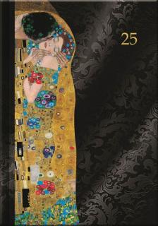 COLOR 2025, denní diář A5 černý KLIMT