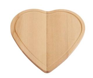 Dřevěné prkénko ve tvaru srdce
