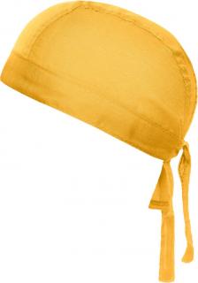 Jednoduchý tmavě žlutý pirátský šátek