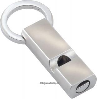 kovový přívěsek na klíče Whistle s píšťalkou