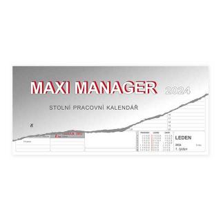 MAXI MANAGER 2024 stolní kalendář, 32x17,5 cm, 1 ks