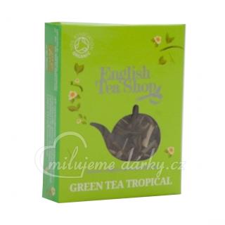 MINI TEA, BIO pyramidový čaj,GREEN TEA TROPICAL, světle zelený obal (minimální odběr 3 ks)