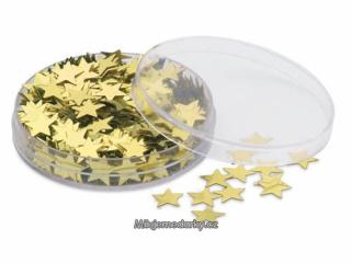 Miniaturní zlaté dekorační hvězdičky 10mm, v boxu