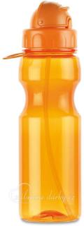 oranžová transparentní láhev s očkem na zavěšení