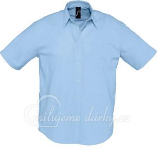 Pánská košile s krátkým rukávem &quot;Oxford&quot;, světle modrá, vel. XL,