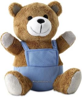 plyšový medvídek s modrými kalhotami s laclem (jen do vyprodání zásob)