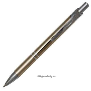 Zlato-stříbrné kovové kuličkové pero LENA, 1 ks