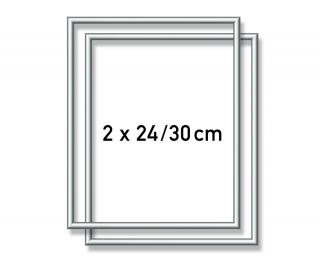 2 Hliníkové rámy 24x30cm stříbrné (Malování podle čísel - Schipper)