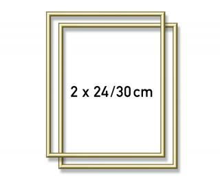 2 Hliníkové rámy 24x30cm zlaté (Malování podle čísel - Schipper)