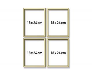 Hliníkový rám Quattro 18x24cm zlatý (Malování podle čísel - Schipper)