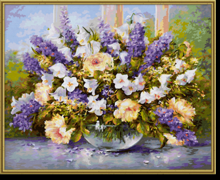 Letní květy (40 x 50 cm) (Malování podle čísel - Schipper)