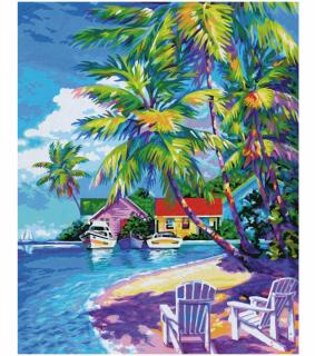 Slunečný Karibik (40 x 50 cm) (Malování podle čísel - Schipper)