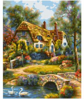 Stará anglická chata (24 x 30 cm) (Malování podle čísel - Schipper)