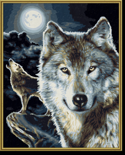 Vlci (24 x 30 cm) - rozbalené (Malování podle čísel - Schipper)