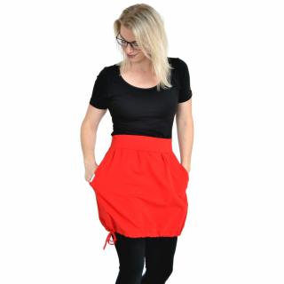 Balonová sukně BRISA / červená s kapsami (Balonová sukně BRISA / červená s kapsami)