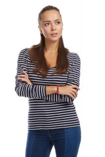 Pruhované tričko - EVELIN /modrá a bílá (Pruhované tričko - EVELIN /modrá a bílá)