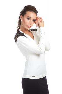 Tričko s krajkou - ADRIANA / krémová (Tričko s krajkou - ADRIANA / krémová)