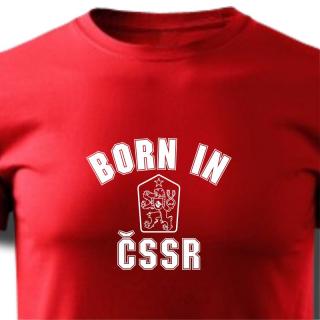 Tričko pánské s potiskem BORN IN ČSSR
