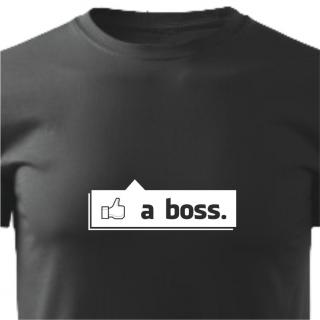 Tričko triko pánské s potiskem facebook a boss