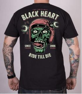 Pánské triko Black Heart RIDE TILL DIE Velikost: 3XL