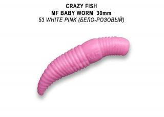 Crazy Fish - MF Baby worm 1,2  30mm sýr    12 ks Barva: 53
