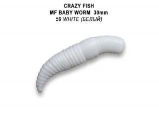 Crazy Fish - MF Baby worm 1,2  30mm sýr    12 ks Barva: 59, Floating: floating