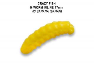 Crazy Fish - MF H worm inline 0,7  1,7cm  kreveta   60 ks Barva: 3