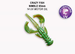 Crazy Fish - Nimble 6,5cm 7 ks Barva: 14 motor oil