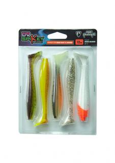 Fox Rage - Spikey Shad 12cm x5 Mixed UV colour pack