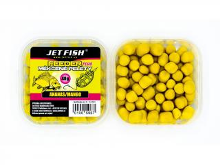 Jet Fish - 40g Fluo měkčené pelety příchuť: Ananas/mango
