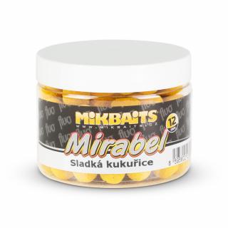 Mikbaits - Mirabel Fluo boilie 150ml/12 mm - všechny druhy druh: Broskev Black pepper
