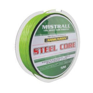 Mistrall - Pletená šňůra s olověným jádrem Admuson Steel Core Návin: 5m, nosnost: 0,09, průměr: 0,09