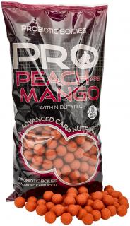 Starbaits - Probiotic Peach & Mango Boilie potápivé množství: 1 kg, Velikost: 14 mm