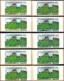 Automatové známky - Hrad Veveří bez *10 hodnot (5.3.2000) (ČESKÁ REPUBLIKA)