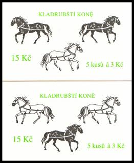 Kladrubští koně (známkové sešítky ZS 48 - 49)  (ČESKÁ REPUBLIKA)