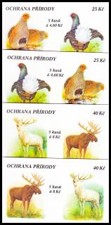 Ochrana přírody - Vzácná zvěř (známkové sešítky ZS 63 - 66) (ČESKÁ REPUBLIKA)